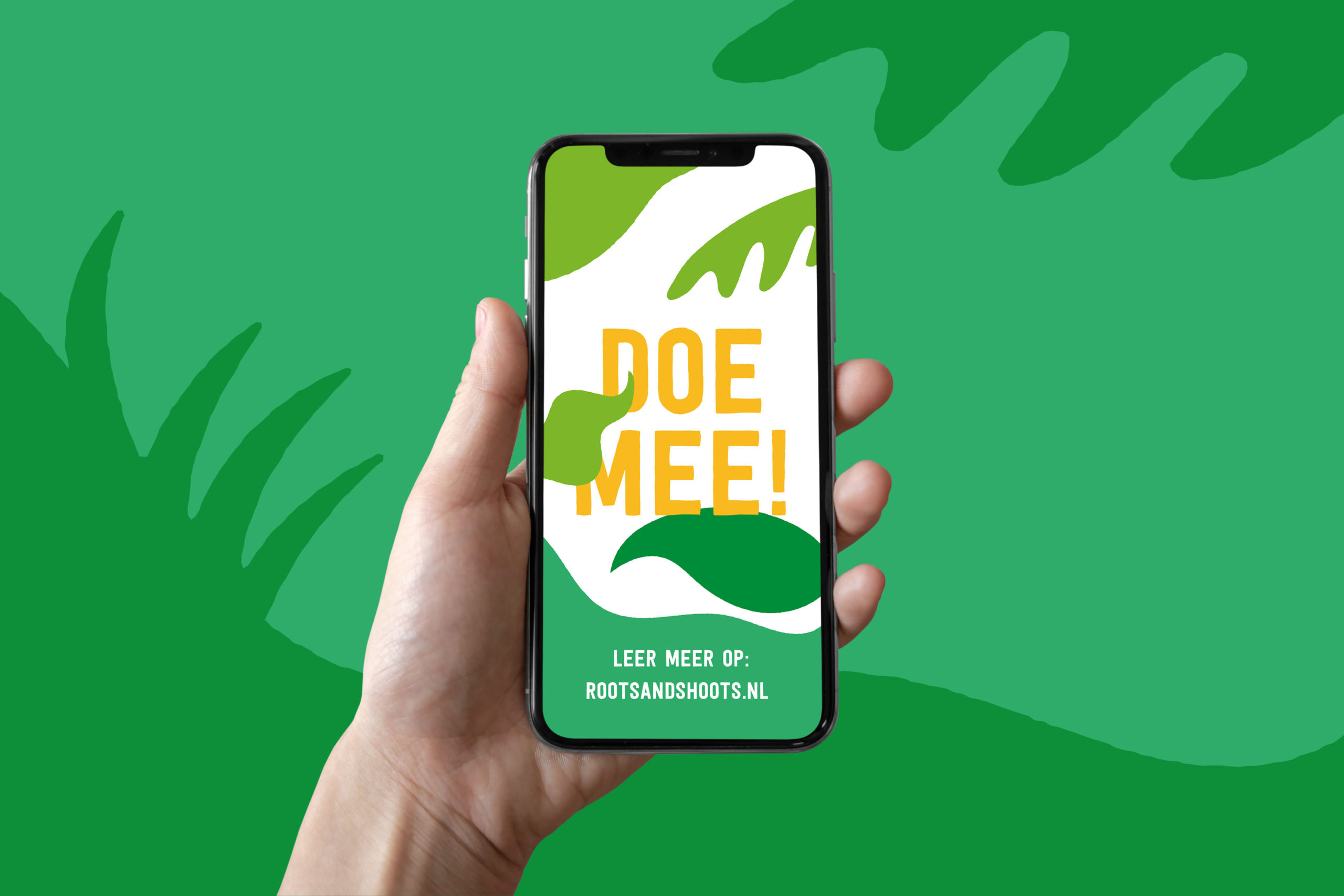 Roots and Shoots - Doe Mee! - iPhone mockup 1